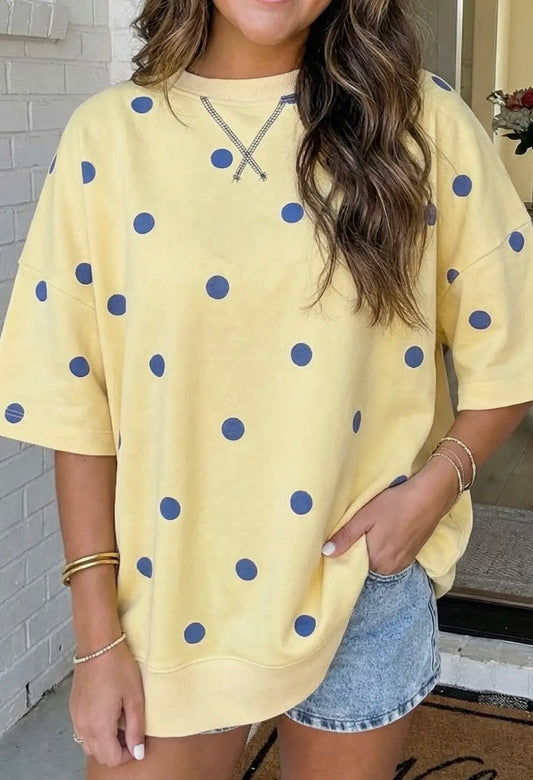 Polka Dot Stitch Top Preorder