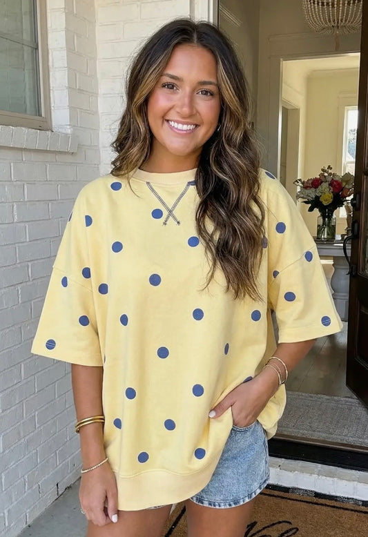 Polka Dot Stitch Top Preorder